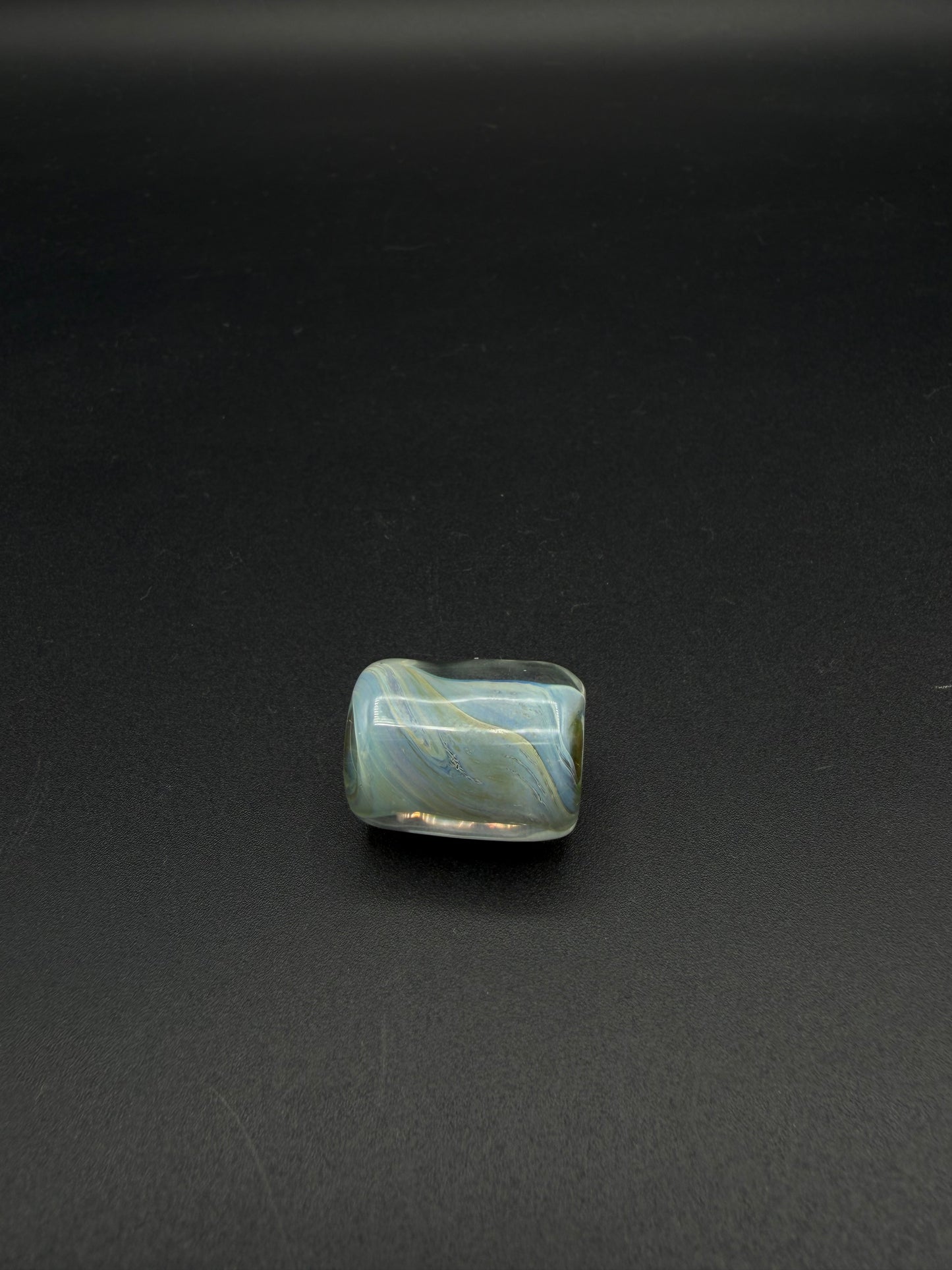 Green Amber Purple Glass Bead