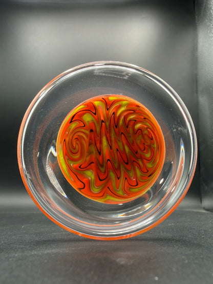 Fall line work themed vase