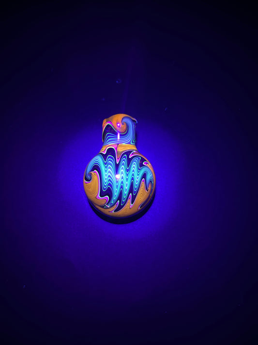 Uv Reactive Glass Wig wag pendant