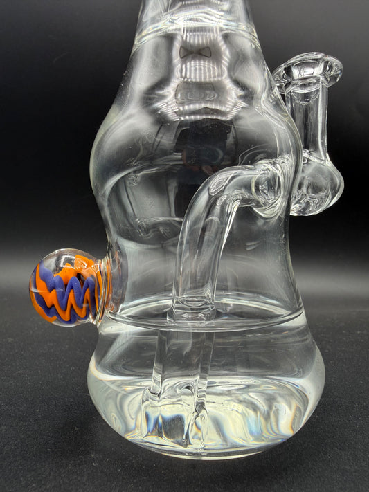 Clear functional 10mm w/ wig wag marble